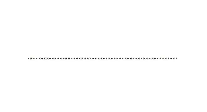 Horizontal dotted line separator or border design element on white background