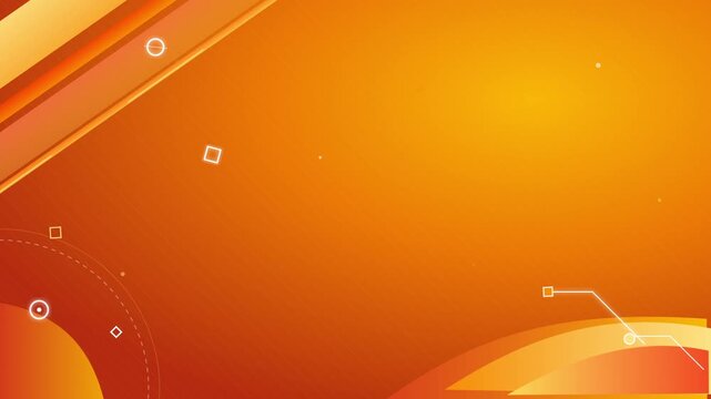 Animated orange abstract background with geometric shapes with background moving video animated shapes lines