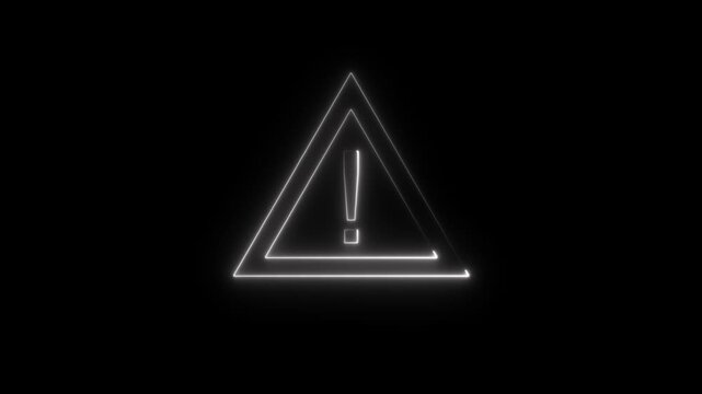 Neon Green Warning Icon