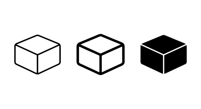 Isometric Cubes, 3D Shapes, Geometric Icons, Vector Blocks, Simple Forms