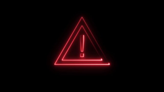 Neon Green Warning Icon