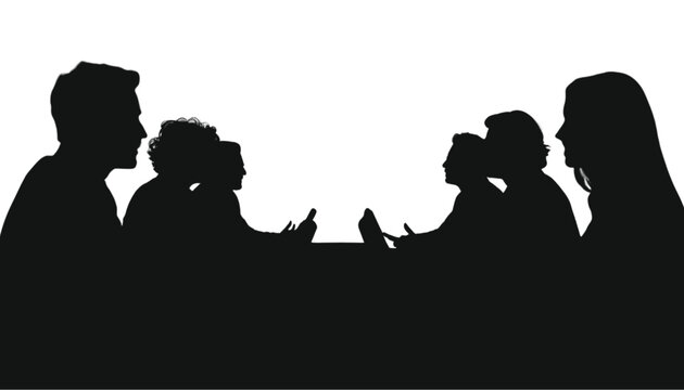 Business team members communicate during a collaborative boardroom meeting while sitting together to share innovative ideas and develop successful strategies for the future of their growing company.