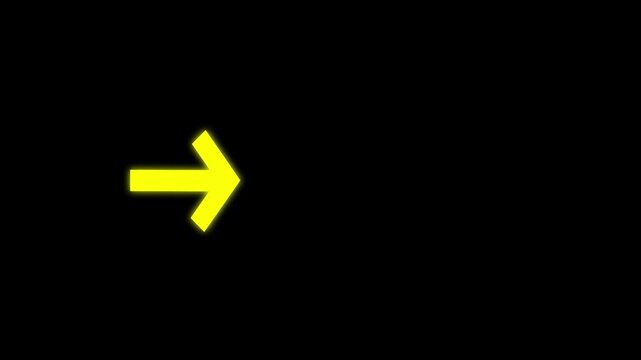 arrow and go next fage on black background.
