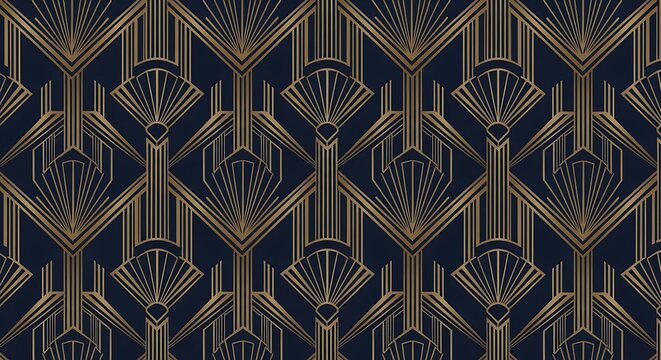 seamless art deco geometric pattern elegant 1920s style