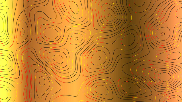 Topographic map background illustration showing contour lines. Abstract topographic map contour, white background and colorful wave lines pattern texture. abstract background vector illustration