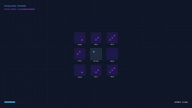 Minimalist AI GPU Chip Architecture Design Graphic