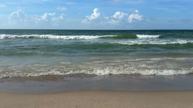 Relaxing beach ocean scene summer landscape