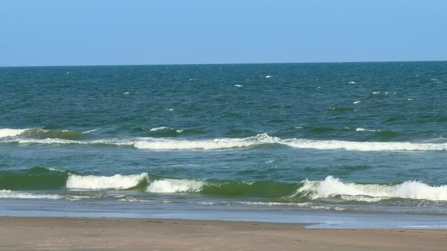Relaxing beach ocean scene summer landscape