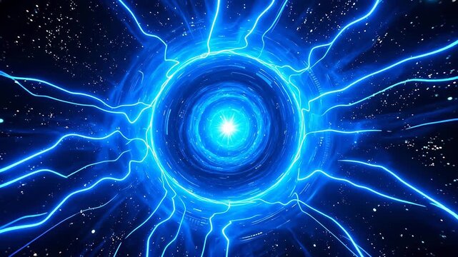 Blue energy vortex in space