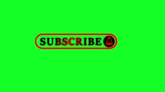 Like comment subscribe and share animated lower third icon button for YouTube channel on green background