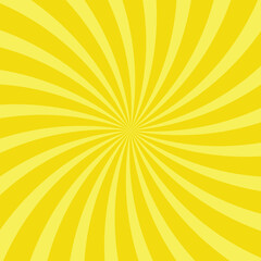 Fototapeta premium Psychedelic Retro yellow Swirl Background – Modern Groovy Sunburst Pattern with Wavy Spiral Rays and Vintage Twist Backdrop for Candy Aesthetic, Y2K Pop Art, and Festival Posters