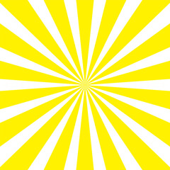 Obraz premium Bright yellow sunburst pattern against white background with central white circle representing energy or focus.