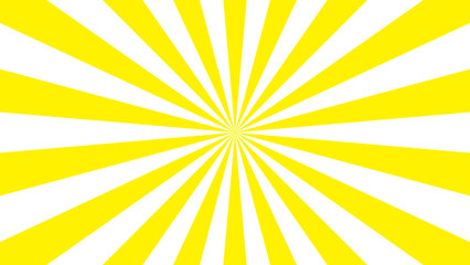 Obraz premium Yellow banner with Sun rays, yellow lines background, light.