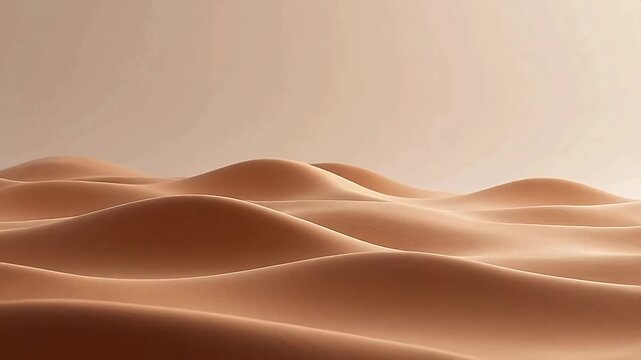 Soft rolling sand dunes under warm sky