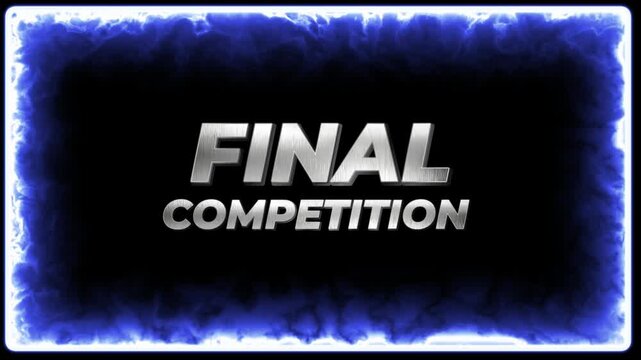 Final competition logo with dynamic lighting and bold text. Digital graphic design for sports or eSports branding.