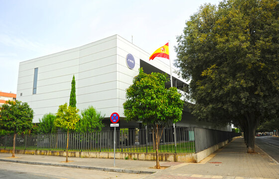 Spanish Space Agency (AEE) of the Ministry of Science, Innovation and Universities in the Crea Building in San Jer&oacute;nimo neighborhood in Seville, Andalusia, Spain.