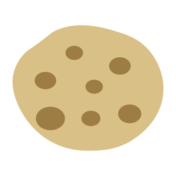Cookie Vector Chocolate Chip Cartoon Icon illustration