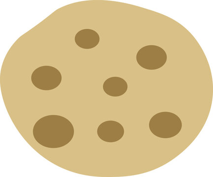 Cookie Vector Chocolate Chip Cartoon Icon illustration