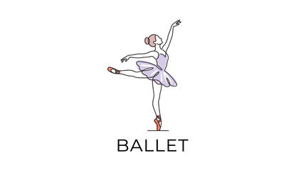 Elegant Ballerina Dancing in Pointe Shoes © Pergi