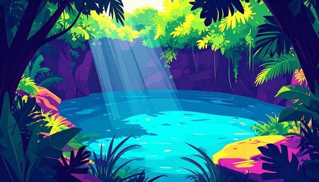 Vibrant tropical underwater scene with colorful fish and coral.