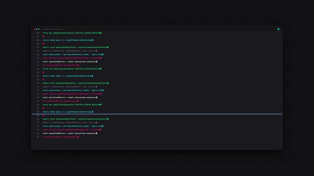 Motion Coding Sequence in Programming Language Demonstrating Syntax and Structure.