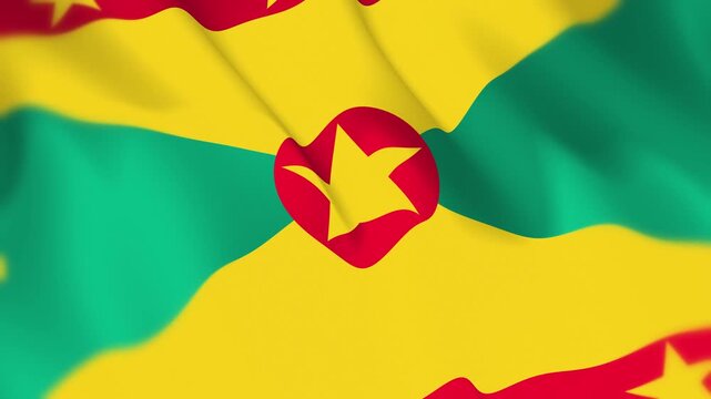 Grenada Flag Seamless Loop 4k 60fps Animation