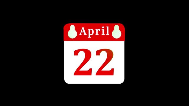 april 22 calendar date page reveal