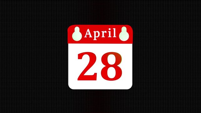 april 28 calendar date page reveal