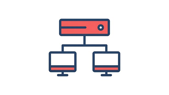 Computer server network connection icon