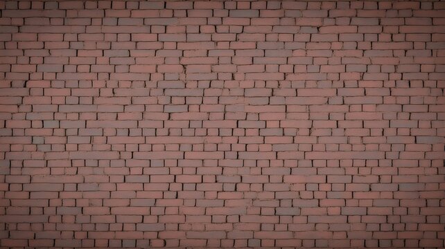 Full frame view of a rustic red brick wall with weathered texture and dark mortar lines in a classic running bond pattern