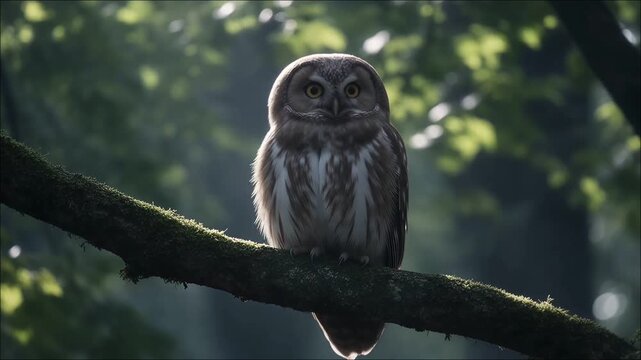 Owl Turning Its Head