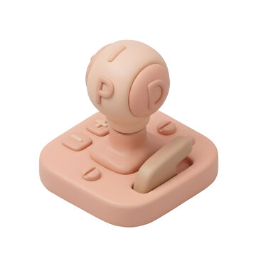 Claymorphic gear shift icon