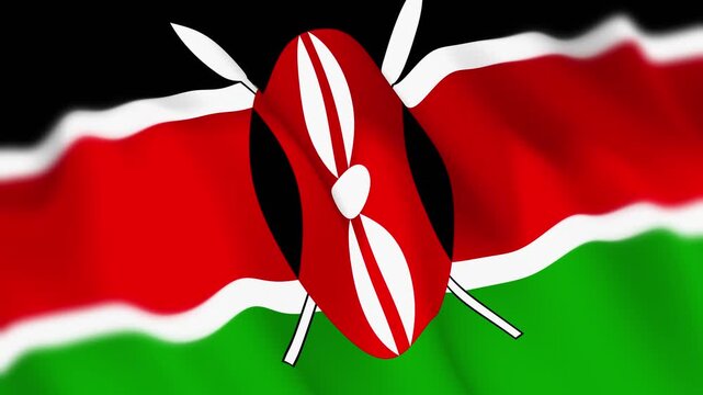 Kenya Flag Seamless Loop 4k 60fps Animation
