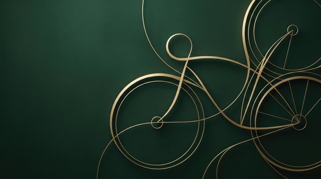 World Car Free Day 2026 abstract background design Abstract bicycle wireframe design on dark background