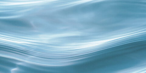 Fototapeta premium Abstract soft blue liquid wave background with smooth flowing water texture, calm gradient backdrop, generative AI
