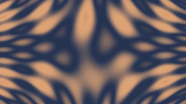 Abstract geometric pattern with blue and beige symmetrical design