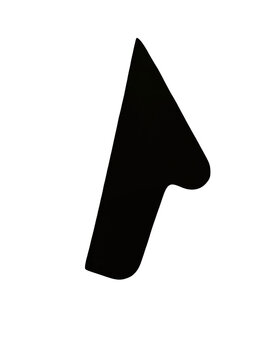 Black computer mouse cursor arrow icon