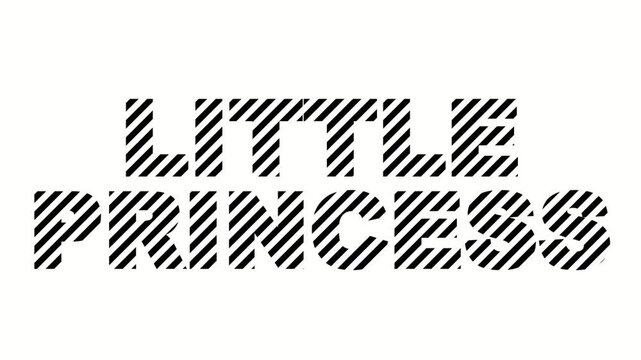 Little Princess Diagonal Stripe Patterned Text Animation | Motion Typography