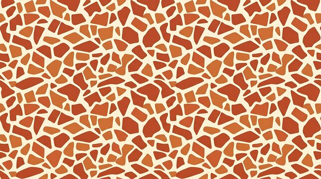 Orange and brown giraffe print seamless pattern