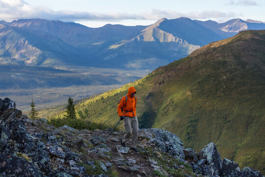 Hike in tundra