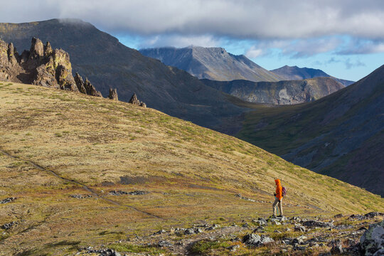 Hike in tundra