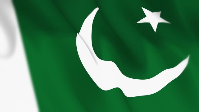 Pakistan Flag Seamless Loop 4k 60fps Animation
