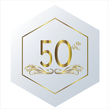 Anniversary number fifty illustration