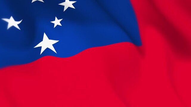 Samoa Flag Seamless Loop 4k 60fps Animation