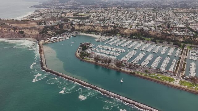drone parallax of dock