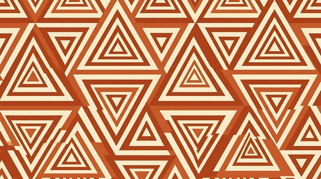 Geometric pattern with nested triangles in earthy tones