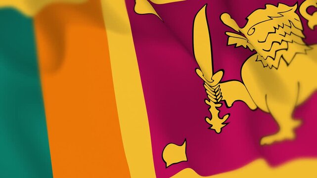 Sri Lanka Flag Seamless Loop 4k 60fps Animation