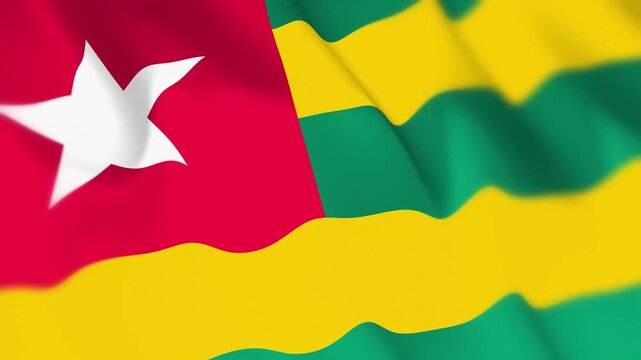 Togo Flag Seamless Loop 4k 60fps Animation