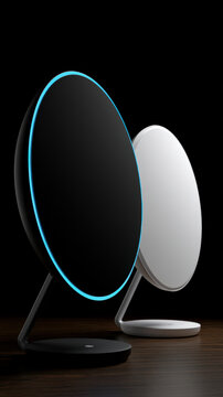 Minimal Black and White Oval Smart Mirrors
