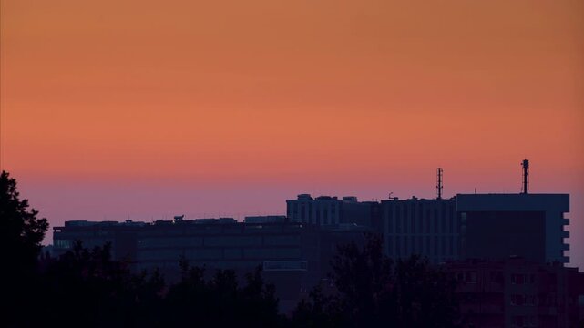Morning sky over the city